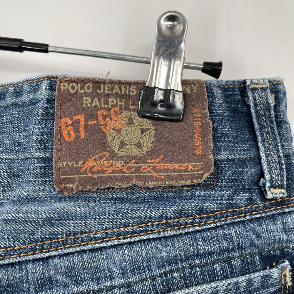 Vintage‎ Polo Ralph Lauren Jeans Mens  Blue Medium Wash Denim Straight Leg 36 - Picture 8 of 16